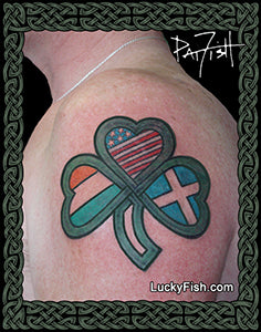 photo of Celtic shamrock tattoo