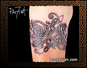 dog Celtic tattoo arm band