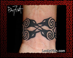 Conspiracy of Ravens Tattoo with Celtic Design