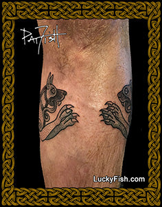 Celtic lion dog tattoo photo