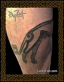 Celtic dog tattoo pattern