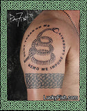 Skeletal Gadsden Tattoo Design