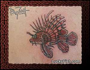 lionfish tattoo design by Pat Fish