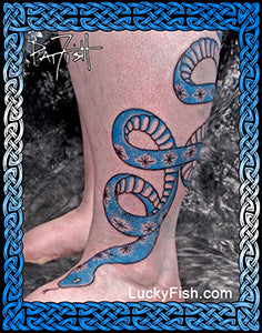 Star Snake Tattoo Design