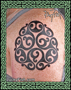 La Tene Sword Swirls Celtic Tattoo Design