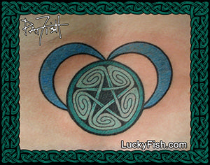 Spiral Dance Celtic Pagan Tattoo Design 