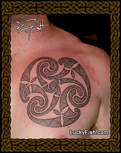 Eye of the Storm lattice Celtic Tattoo Design