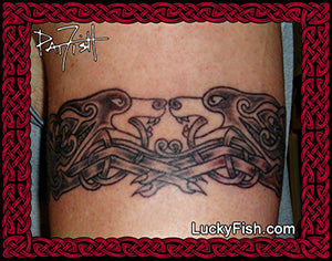 Celtic Dogs armband tattoo design