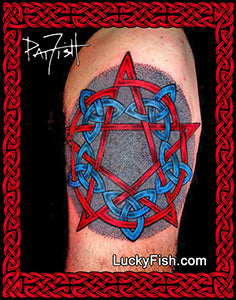 Triquetra Pentacle Celtic Tattoo Design