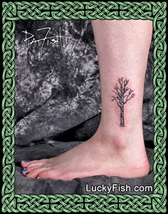Birch Tree Russian Symbol Tattoo Design