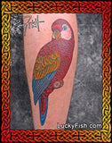 Amazon Parrot Tattoo Design in color