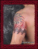 flamed celtic band art tattoo design 