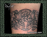 Celtic dog leg tattoo