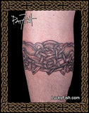 Celtic dog tattoo leg band