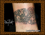 Celtic dog anklet tattoo design