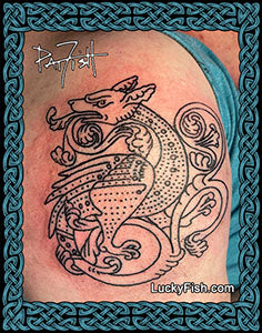 tattoo illuminated dragon