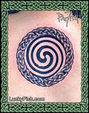 Spiral Whirlpool Celtic Tattoo Design