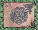Owl Child Celtic triangle Tattoo Design