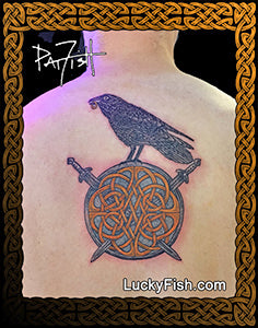 Raven-Heraldic-Guardian-Celtic-Tattoo-Design