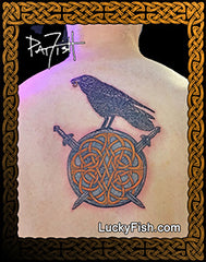 Raven-Heraldic-Guardian-Celtic-Tattoo-Design