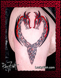 Celtic Dragon Heart Tattoo Knotwork Design