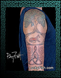 Fox Den Celtic Oak Tattoo Design and symbols