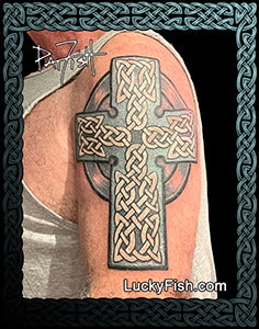 rebuilt County Cork Celtic High Cross tattoo