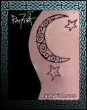 Spiraled Moon Celtic Pictish Tattoo Design 2