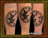 Yin Yang Wolf Star Celtic Cherokee Tattoo Design
