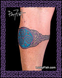 triple spiral Celtic tattoo band side view