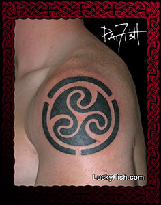 Celtic spiral wheel tattoo photo