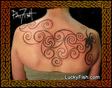 tattoo backpiece of spirals pictish tattoo design