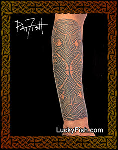 Celtic dog sleeve Tattoo Design