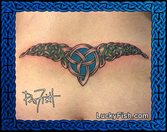 Celtic Triquetra Lower Back Tattoo Design