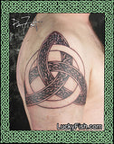 Celtic tattoo design triangle triquetra by Pat Fish with LuckyFish branding