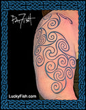 Queen Celtic Pictish Spiral Tattoo Design