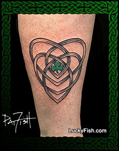 Celtic Motherhood Tattoo with Shamrock Knot Design