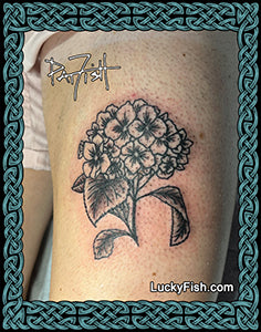 hydrangea flower tattoo photo
