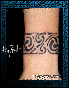 Spiral Allure Band Tattoo Design