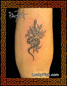 kingsnake willow tattoo design