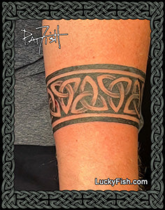 Celtic triangle tattoo band design
