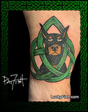 doberman dog Celtic tattoo design photo