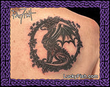 photo of female dragon tattoo