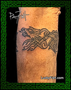 Celtic dragon armband tattoo design