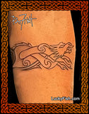 Celtic dragon half of armband tattoo design