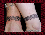 Wedding Band Pair Celtic matcing Anklet Tattoo Design