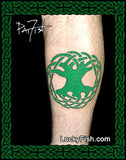 Tribal Tree of Life Celtic Tattoo Design colored