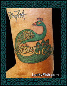 Celtic Peacock Tattoo Design