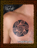 Wheel of Taranis Celtic Circle Tattoo Design