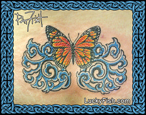 Regal Monarch Tattoo Design 